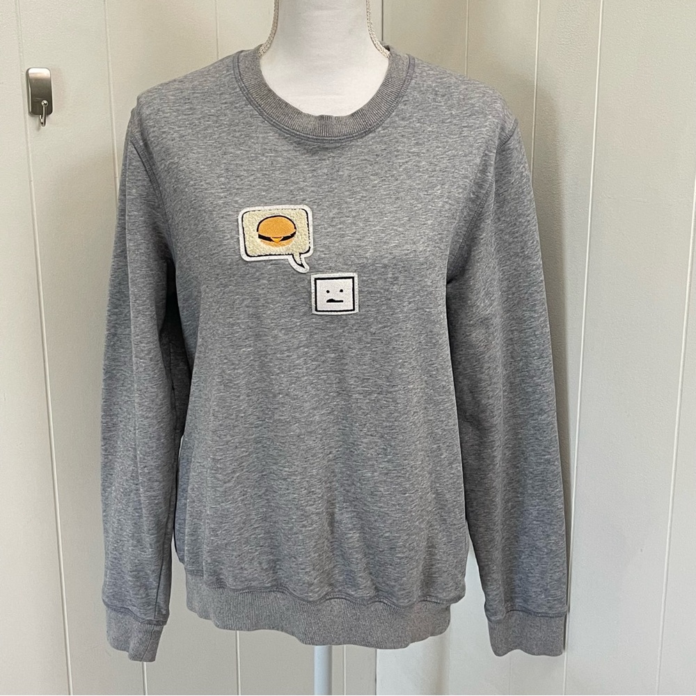 ACNE STUDIOS Casey Burger Face Emoji Sweatshirt